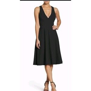 Dress The Population Catalina Fit & Flare Cocktail Dress Black Capsule Piece S